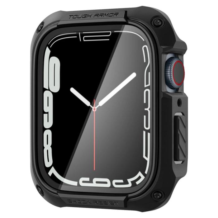 Spigen - Spigen Apple Watch 7/8 (45mm) Skal Tough Armor - Svart