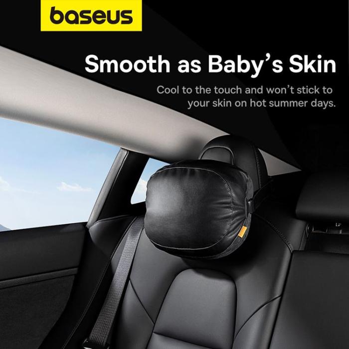 BASEUS - Baseus Bilnackstödskudde med 2 Material ComfortRide Series - Svart