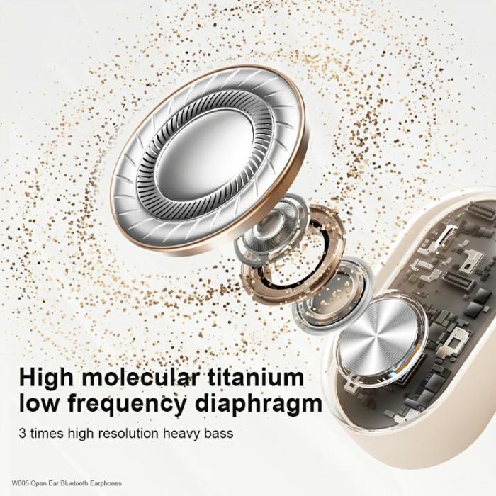 XUNDD - XUNDD W005 Öronhörlurar Bluetooth 5.4 med öronkrokar Beige