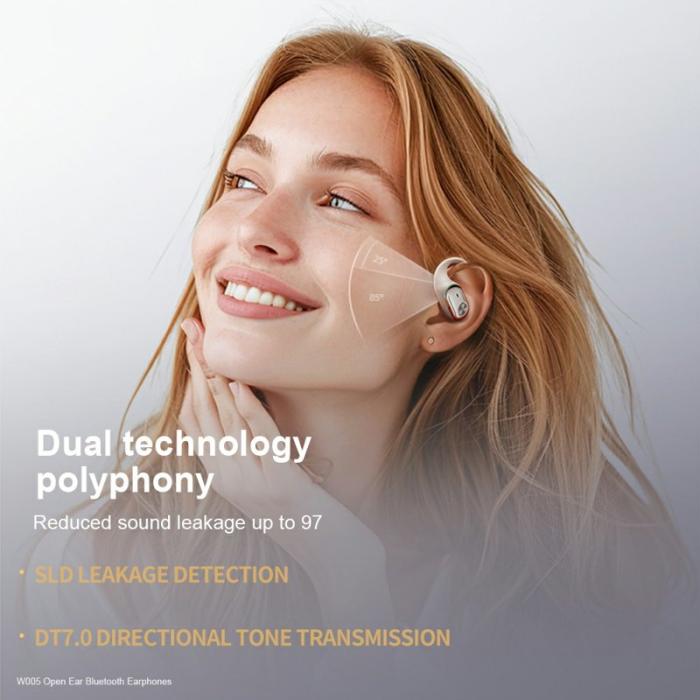 XUNDD - XUNDD W005 Öronhörlurar Bluetooth 5.4 med öronkrokar Beige