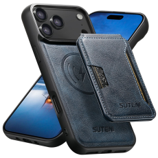 SUTENI - SUTENI iPhone 17 Pro Mobilskal MagSafe Cowhide M3 - Blå