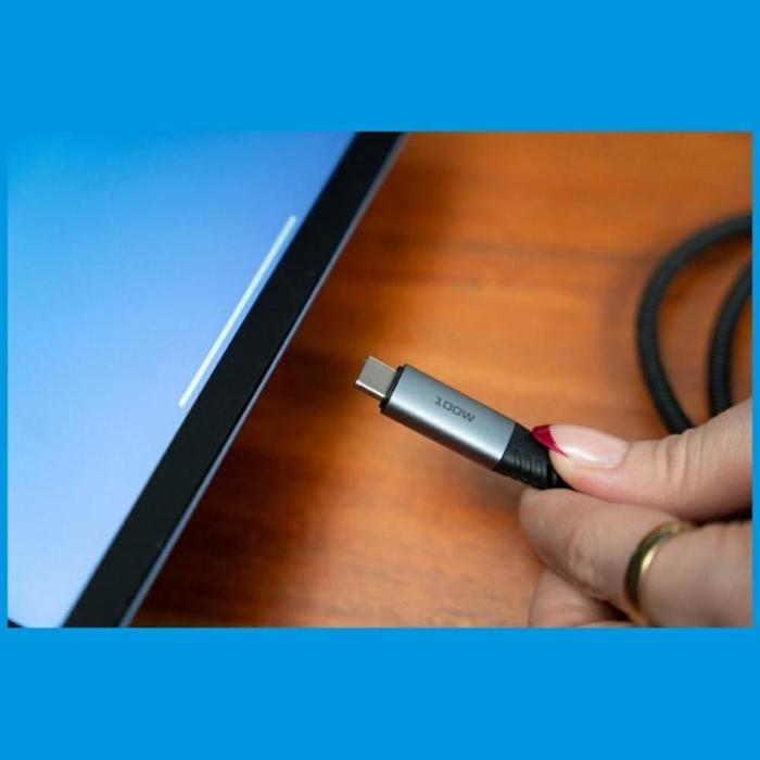 Verbatim - Verbatim USB-C till USB-C 100W Kabel 1.2m Sync & Charge 31846 - Svart