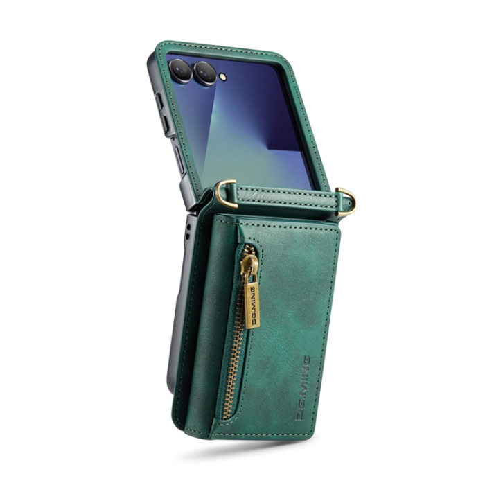 DG.MING - DG.MING Galaxy Z Flip 7 Mobilskal RFID Blocking M5 - Grön