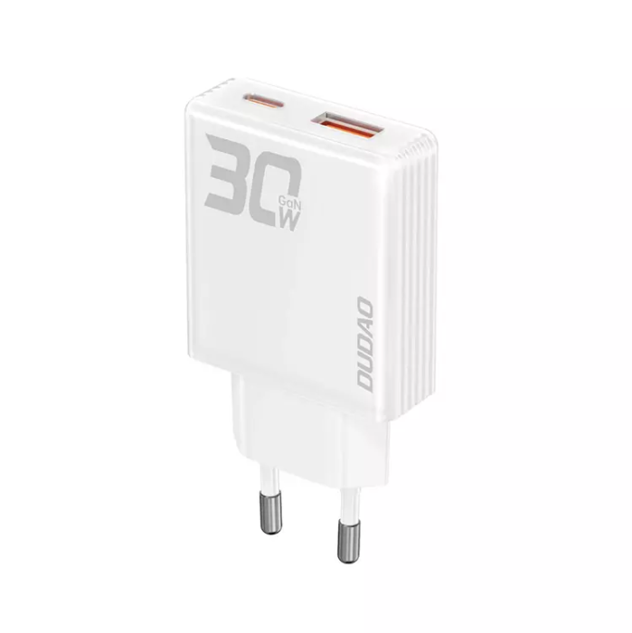 Dudao - Dudao Snabbladdare 30W USB-A Till USB-C GaN - Vit