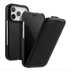 Melkco - MELKCO iPhone 17 Pro Mobilskal MagSafe Äkta Läder+PC - Svart