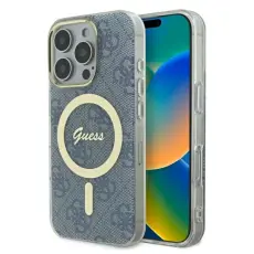 Guess - Guess iPhone 16 Pro Max Mobilskal MagSafe IML 4G - Blå
