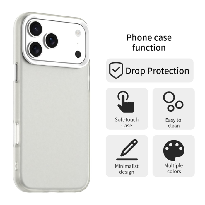 A-One Brand - iPhone 17 Pro Mobilskal Matte Anti-Drop - Vit