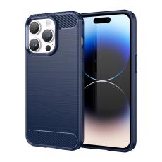 OEM - iPhone 14 Pro Skal Carbon Fiber Texture - Blå