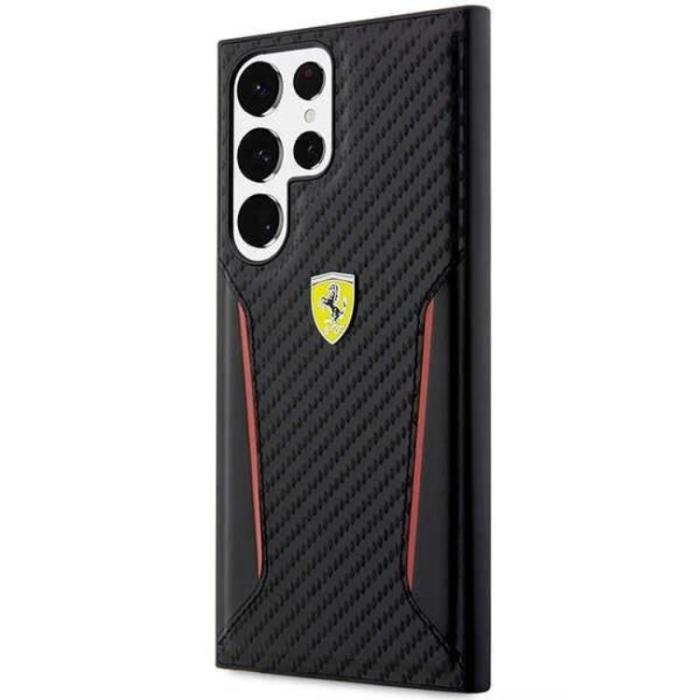 Ferrari - Ferrari Galaxy S23 Ultra Skal Carbon Contrast Edges - Svart
