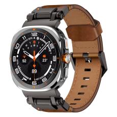Boom of Sweden - Galaxy Watch Ultra (47mm) Armband Svart Äkta Läder - Brun