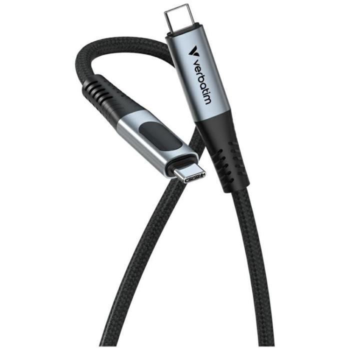 Verbatim - Verbatim USB-C Till USB-C 100W Kabel 120cm Sync & Charge - Svart