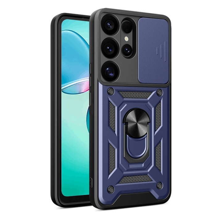 OEM - Galaxy S25 Ultra Mobilskal Hybrid Armor Camshield - Blå