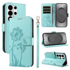 OEM - Samsung Galaxy S26 Ultra Fodral &Auml;kta L&auml;der Med Rem Dandelion - Gr&ouml;n