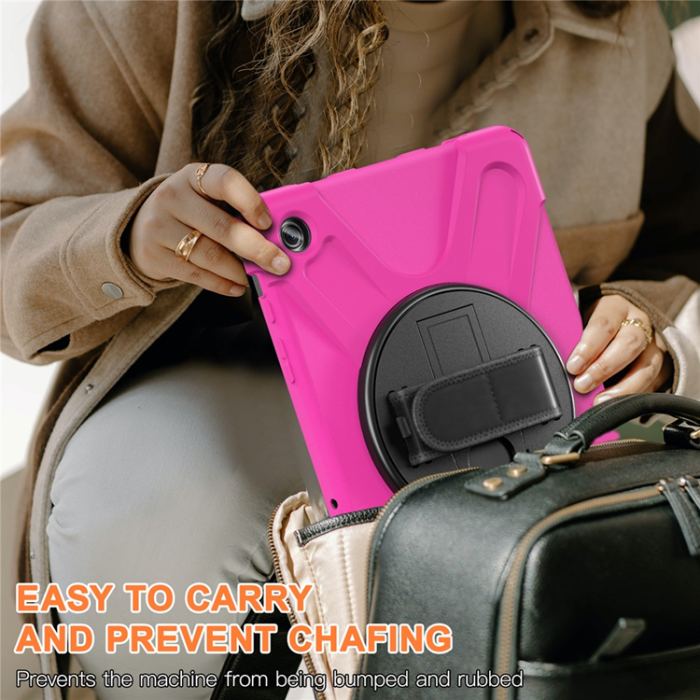 A-One Brand - Galaxy Tab A9 Plus Mobilskal Silikon Rotary Kickstand