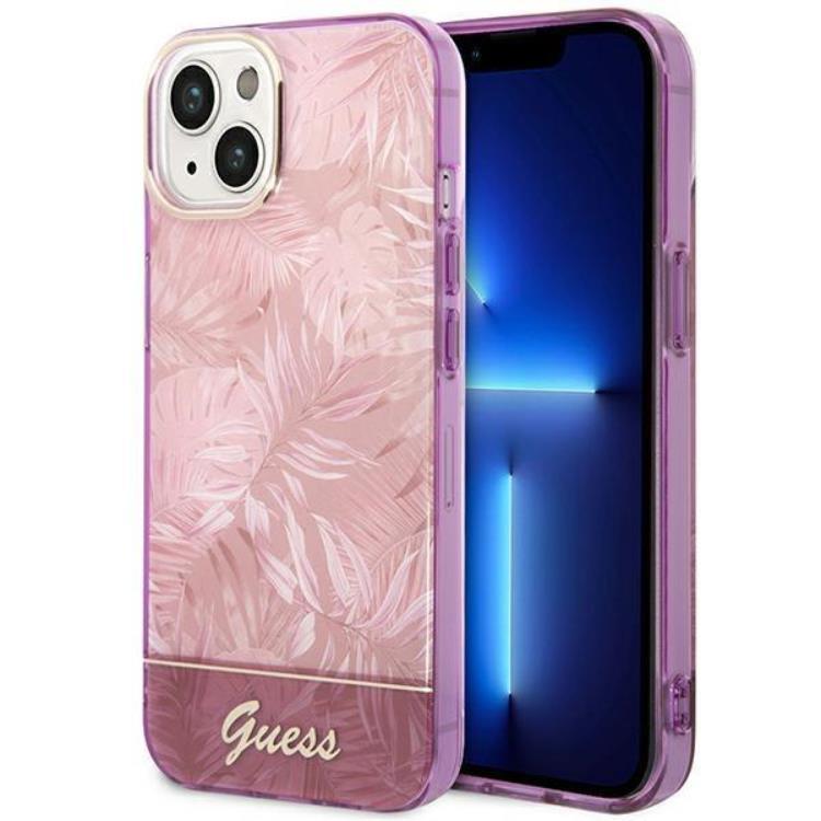 GUESS iPhone 14 Plus Skal Jungle Collection - Rosa | 2353 | AlltMobil