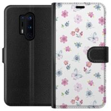 iSecrets - Plånboksfodral till OnePlus 8 Pro med Blommor och fjärillar