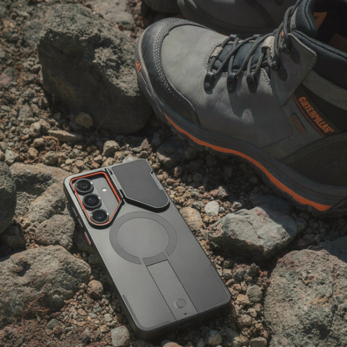 Tech-Protect - Tech-Protect Mobilskal För Galaxy S26 Magsafe Kevlar Aura - Svart/Orange