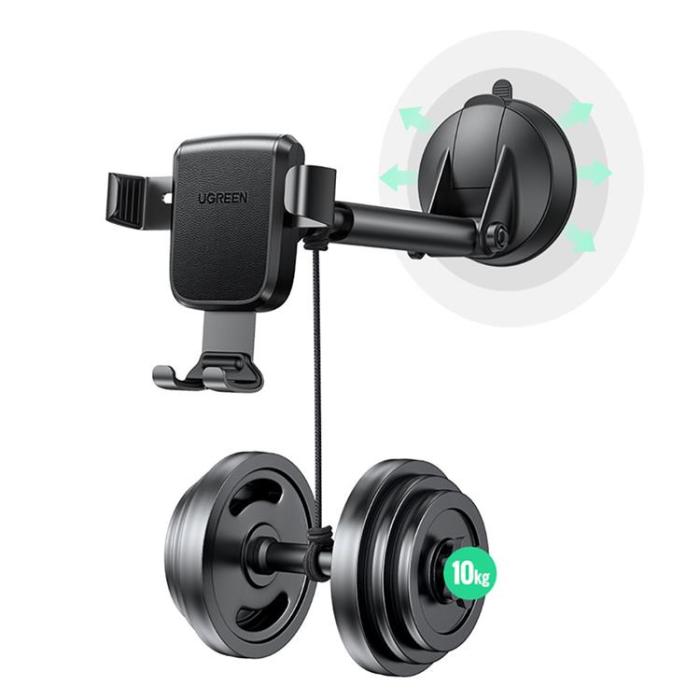 Ugreen - Ugreen Gravity Instrumentbräda Cockpit Mobilhållare - Svart
