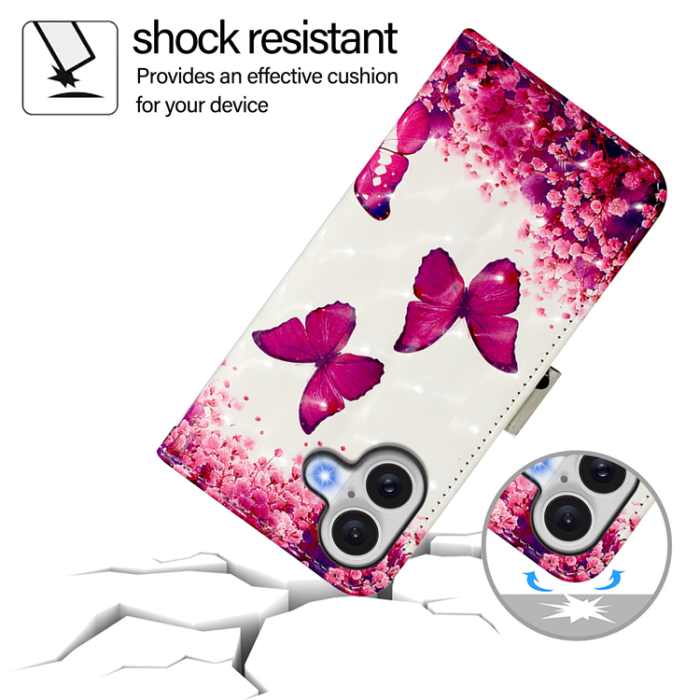 A-One Brand - iPhone 17 Plånboksfodral Printing Pattern Med Strap