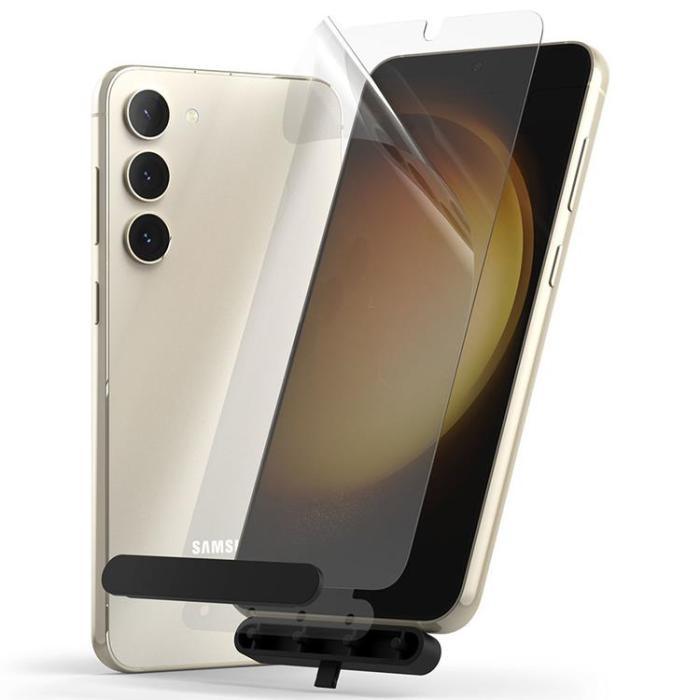 UTGATT - [2-Pack] Ringke Galaxy S23 Härdat Glas Skärmskydd TG - Clear