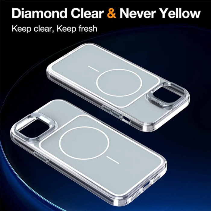 A-One Brand - iPhone 15 Mobilskal MagSafe Lens Kickstand med Handrem - Grå