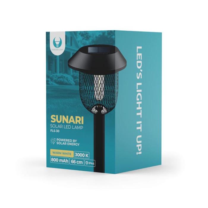 Forever Light - Forever Light SUNARI Solar Lampa LED Steel Post FLS-30