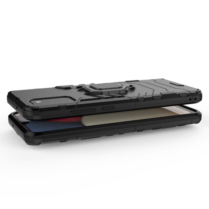 OEM - Galaxy A03s Skal Ring Armor - Svart