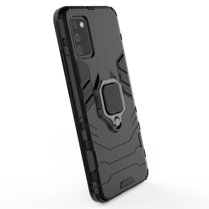 OEM - Galaxy A03s Skal Ring Armor - Svart