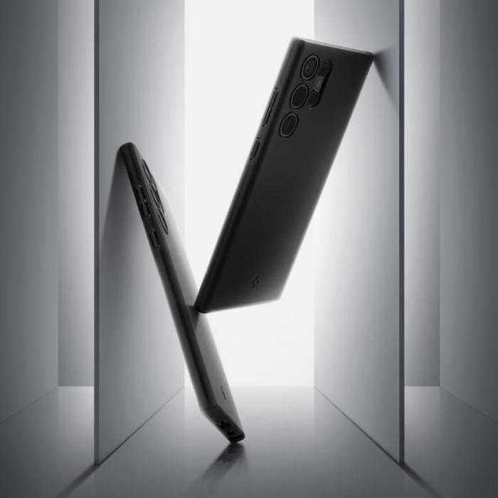 Spigen - Spigen Thin Fit Skal Galaxy S22 Ultra - Svart