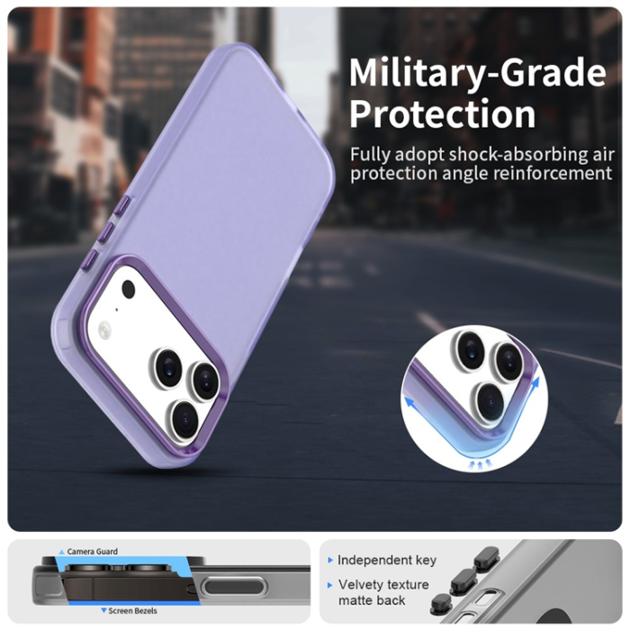 A-One Brand - iPhone 17 Pro Mobilskal Matte Anti-Drop - Lila