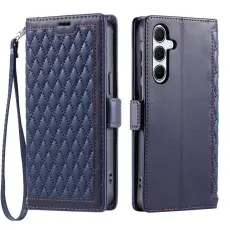 OEM - Samsung Galaxy S26/S26 Pro Pl&aring;nboksfodral Konstl&auml;der Rhombus - Bl&aring;