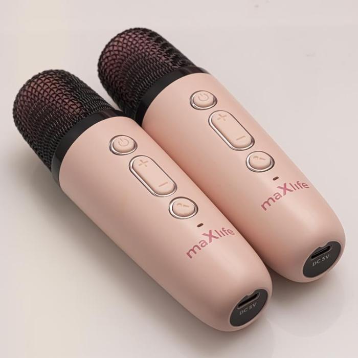 Maxlife - Maxlife Bluetooth Mikrofon och Högtalare MXKS-200 - Rosa
