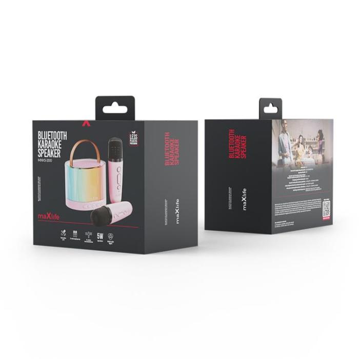 Maxlife - Maxlife Bluetooth Mikrofon och Högtalare MXKS-200 - Rosa