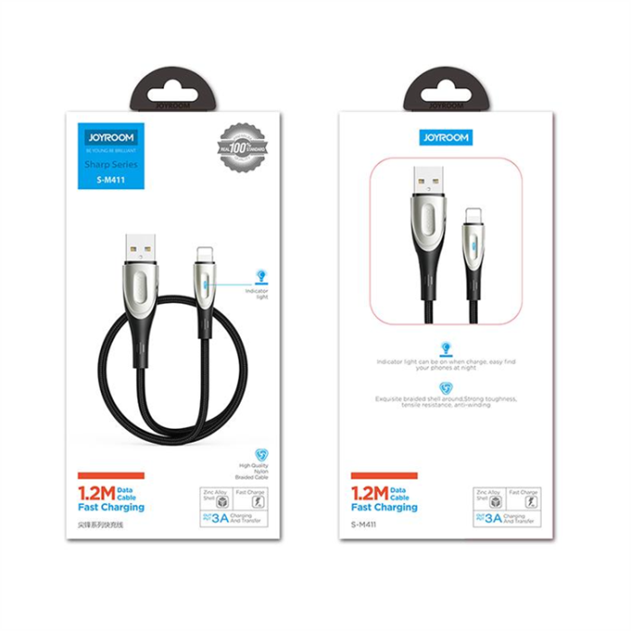 Joyroom - Joyroom USB-A till Lightning kabel 3A 1.2m - Svart