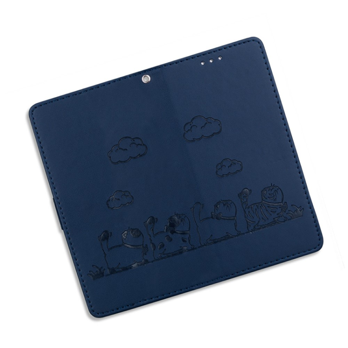 A-One Brand - Sony Xperia 10 VII Plånboksfodral RFID Kitten Pattern - Blå