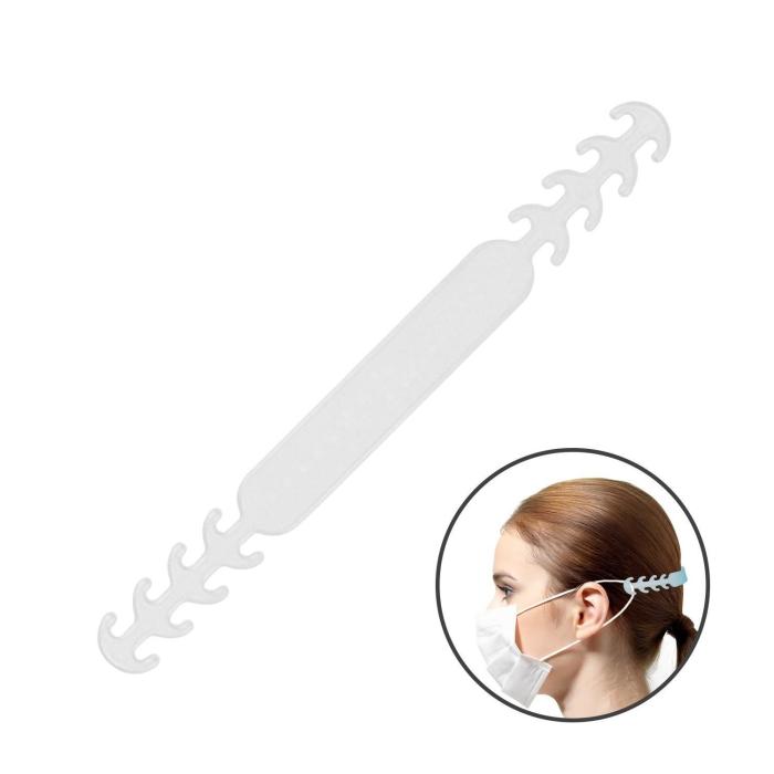 OEM - Spänne till Munskydd/ Skyddsmask - Munskyddspänne - Vit - 10 Pack