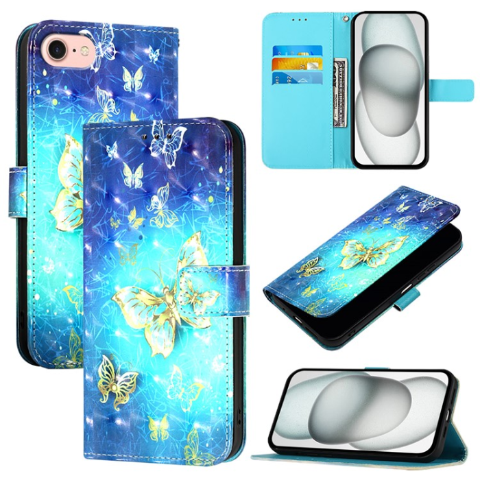 A-One Brand - iPhone 16e Plånboksfodral Printing Pattern Med Rem