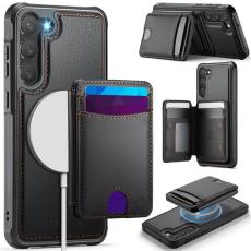 OEM - JEEHOOD Samsung Galaxy S23+ Fodral Konstl&auml;der - Svart