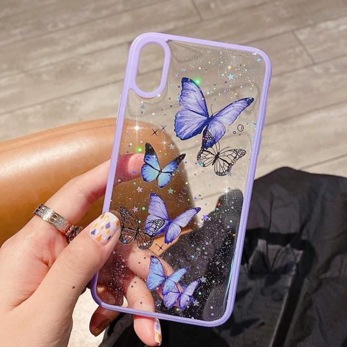 A-One Brand - Bling Star Butterfly Skal till iPhone X / XS - Lila