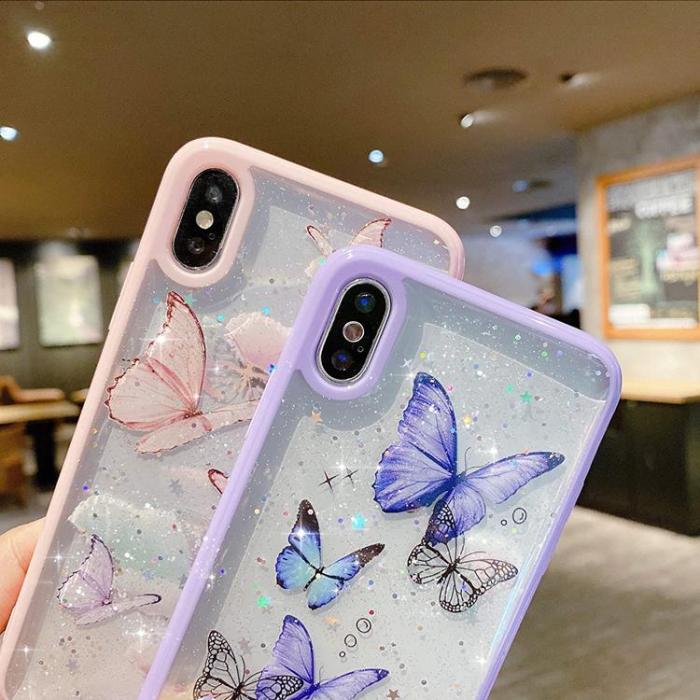 A-One Brand - Bling Star Butterfly Skal till iPhone X / XS - Rosa