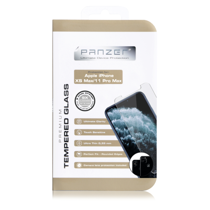 UTGATT1 - Panzer - Härdat Glas iPhone Xs Max/11 Pro Max