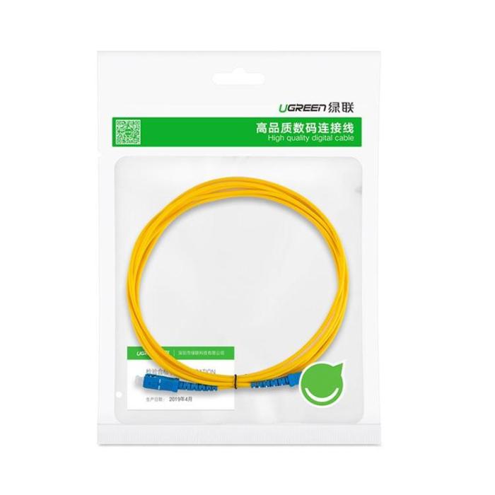UTGATT - Ugreen SC-SC Single Mode Optical Fiber Nätverk kabel 3 m Gul