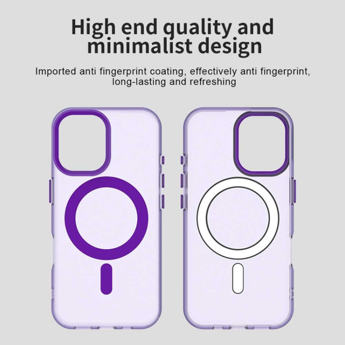 A-One Brand - iPhone 17 Mobilskal MagSafe Anti Drop Hybrid - Lila