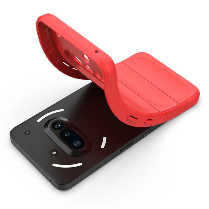 A-One Brand - Nothing Phone (3a) Mobilskal MagSafe Rugged TPU - Röd
