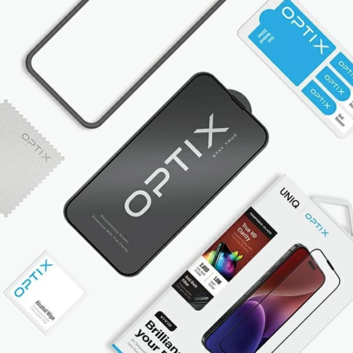 UNIQ - UNIQ iPhone 15/14 Pro Härdat Glas Skärmskydd Optix Vivid