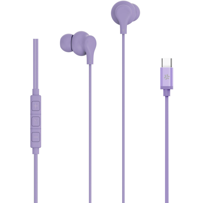 Celly - Celly Hörlurar In-Ear Kabel USB-C UP1600 - Lila