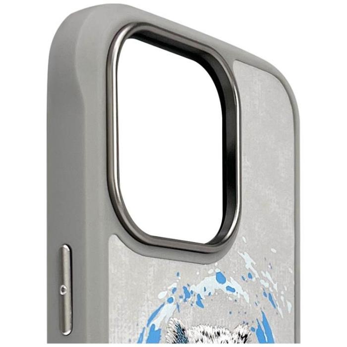 NIMMY - Nimmy iPhone 16 Pro Mobilskal MagSafe Panther - Ljusgrå