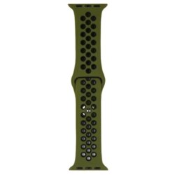 Beline - Beline Apple Watch (38/40/41mm) Armband Sport Silikon - Svart/Grön