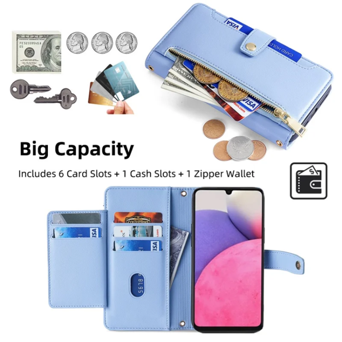 A-One Brand - Galaxy A33 5G Plånboksfodral med Axelrem