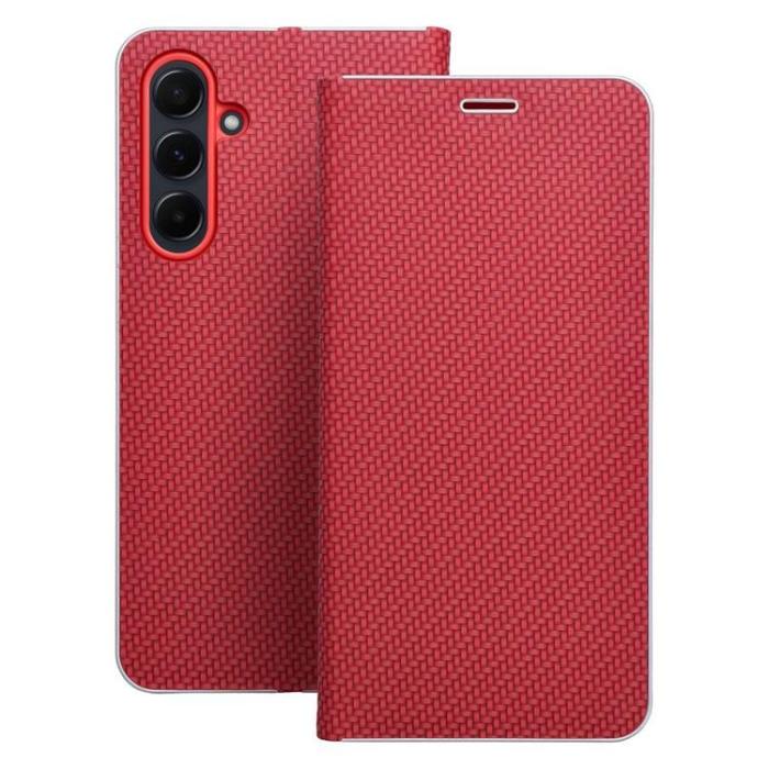 OEM - Galaxy S25 Plånboksfodal Luna Book - Röd